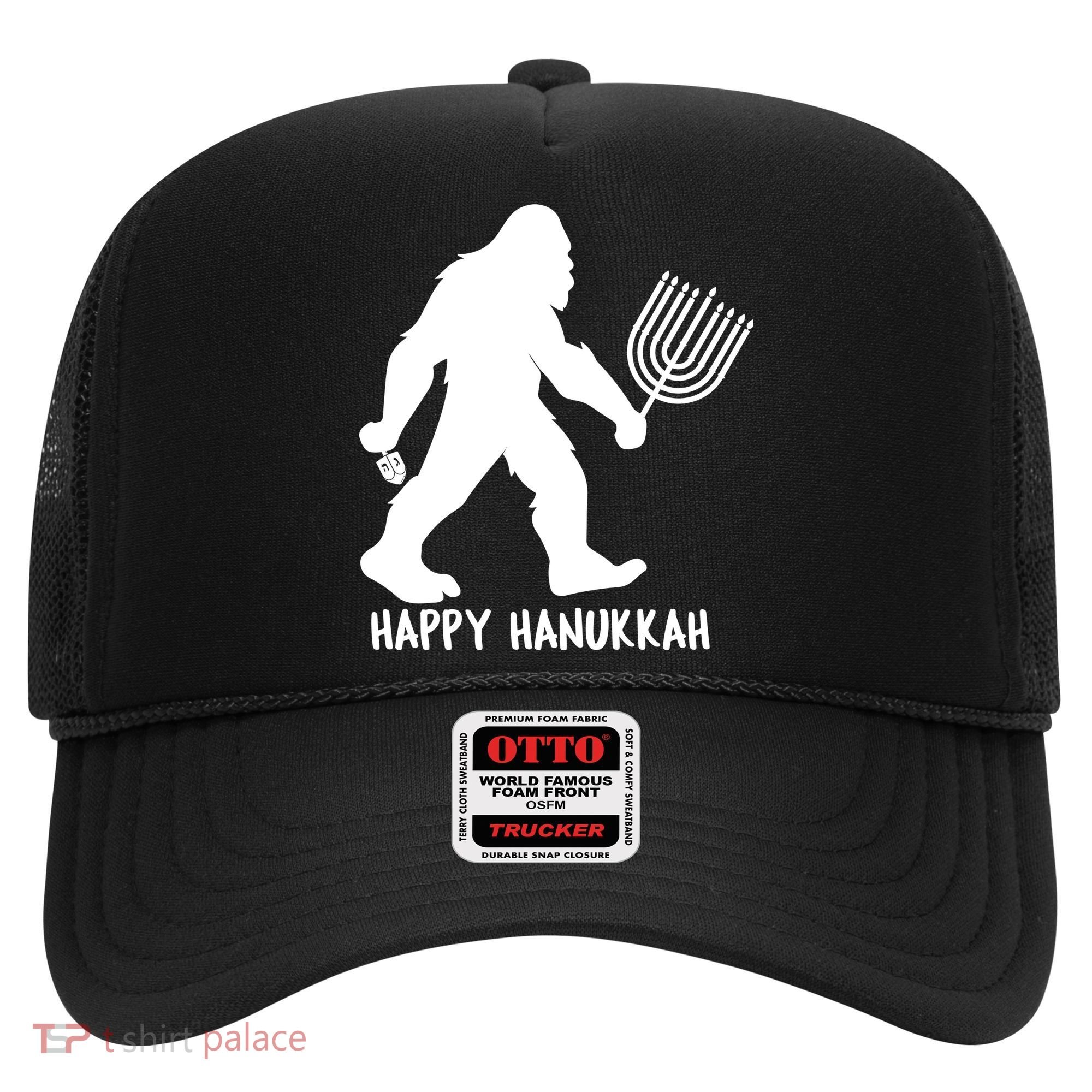 Happy Hanukkah Bigfoot Funny Gift Hat