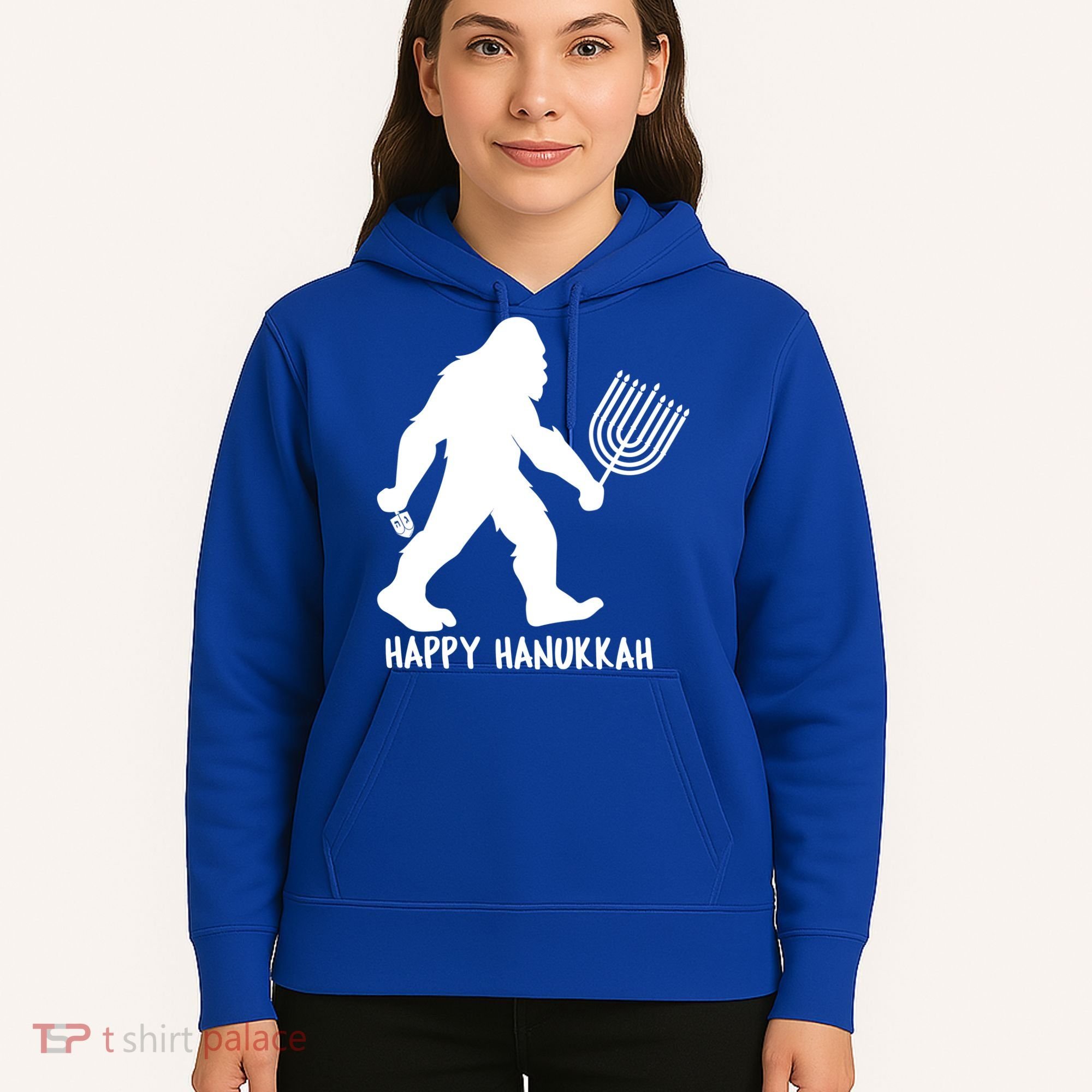 Happy Hanukkah Bigfoot Funny Gift Hoodie