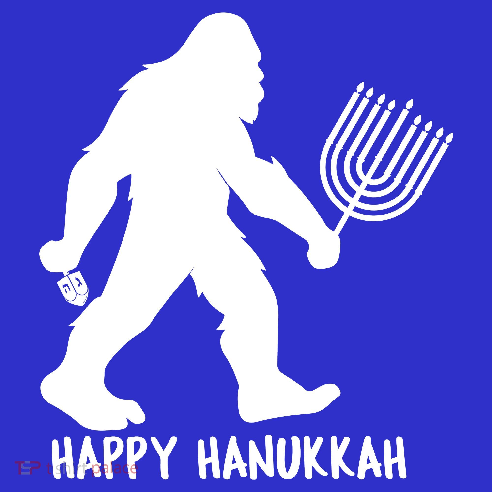 Happy Hanukkah Bigfoot Funny Gift Apron
