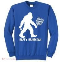 Happy Hanukkah Bigfoot Funny Gift Sweatshirt thumb 0