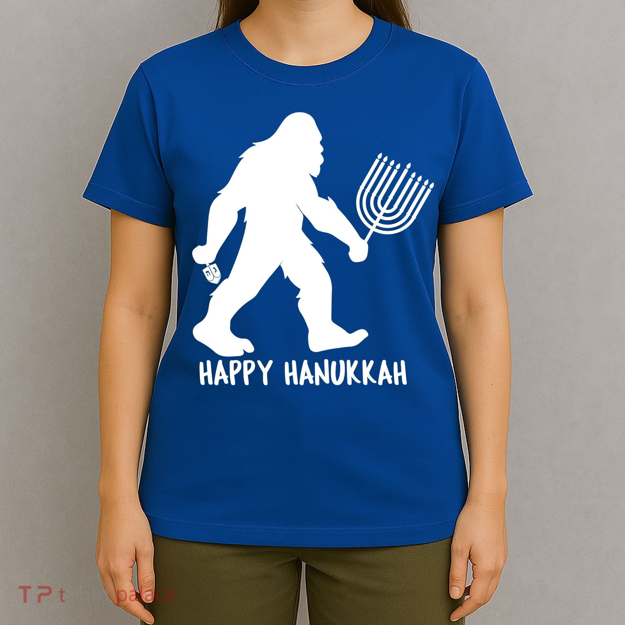 Happy Hanukkah Bigfoot Funny Gift T-Shirt