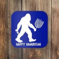 Happy Hanukkah Bigfoot Funny Gift Coaster thumb 0