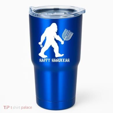 Happy Hanukkah Bigfoot Funny Gift Tumbler