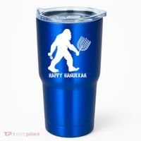 Happy Hanukkah Bigfoot Funny Gift Tumbler thumb 0