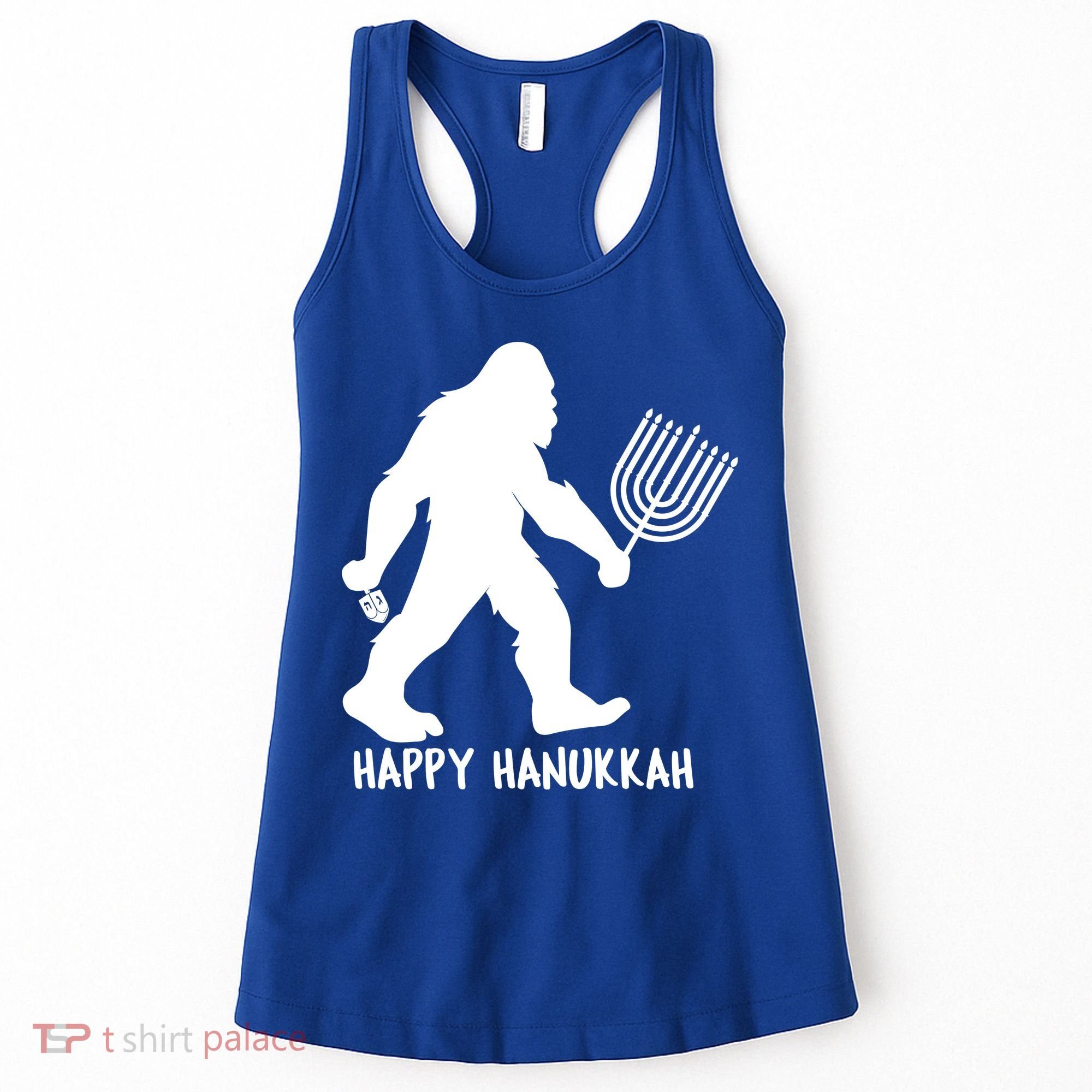 Happy Hanukkah Bigfoot Funny Gift Women's Tank Top