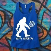 Happy Hanukkah Bigfoot Funny Gift Women's Tank Top thumb 3