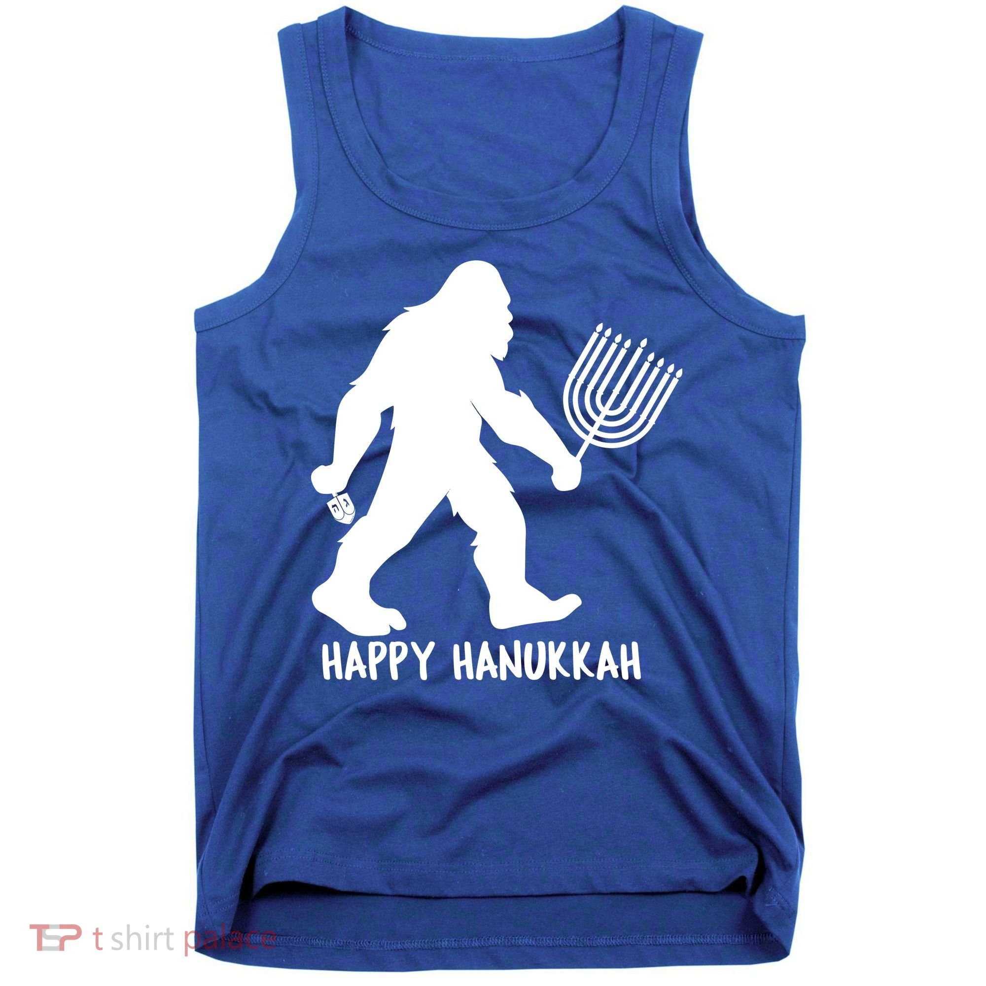 Happy Hanukkah Bigfoot Funny Gift Tank Top