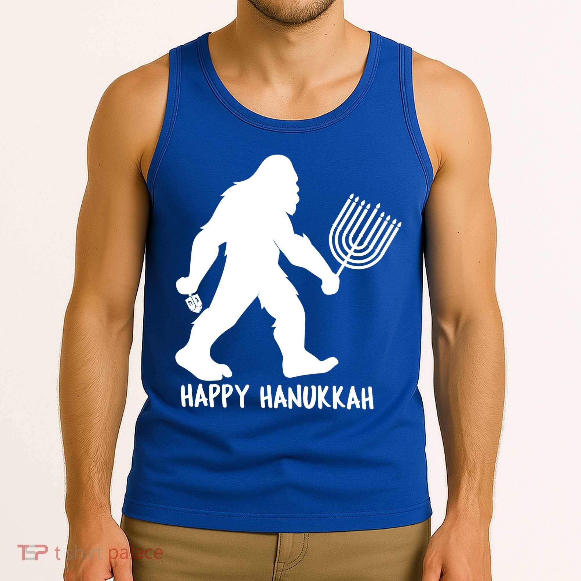 Happy Hanukkah Bigfoot Funny Gift Tank Top