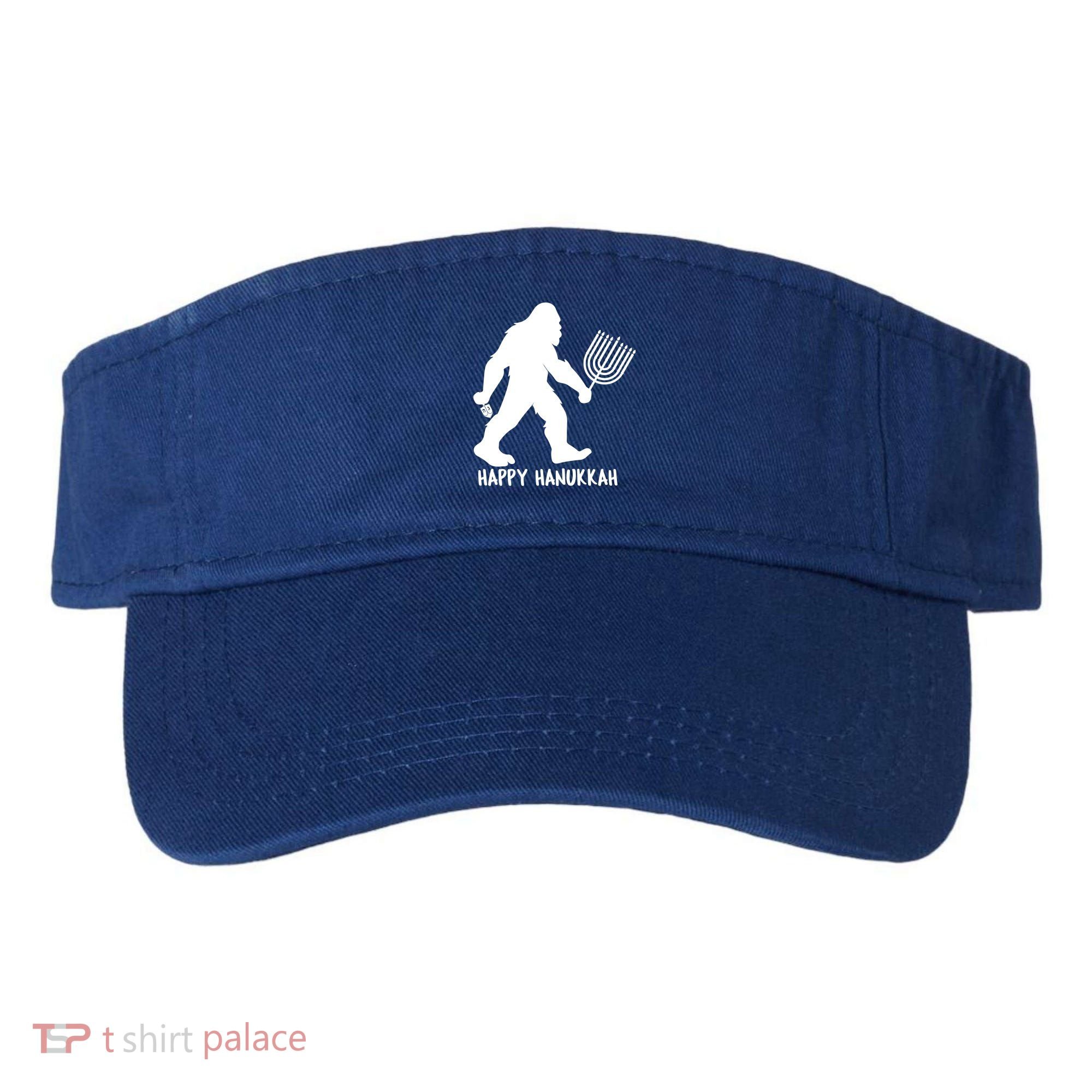 Happy Hanukkah Bigfoot Funny Gift Visor