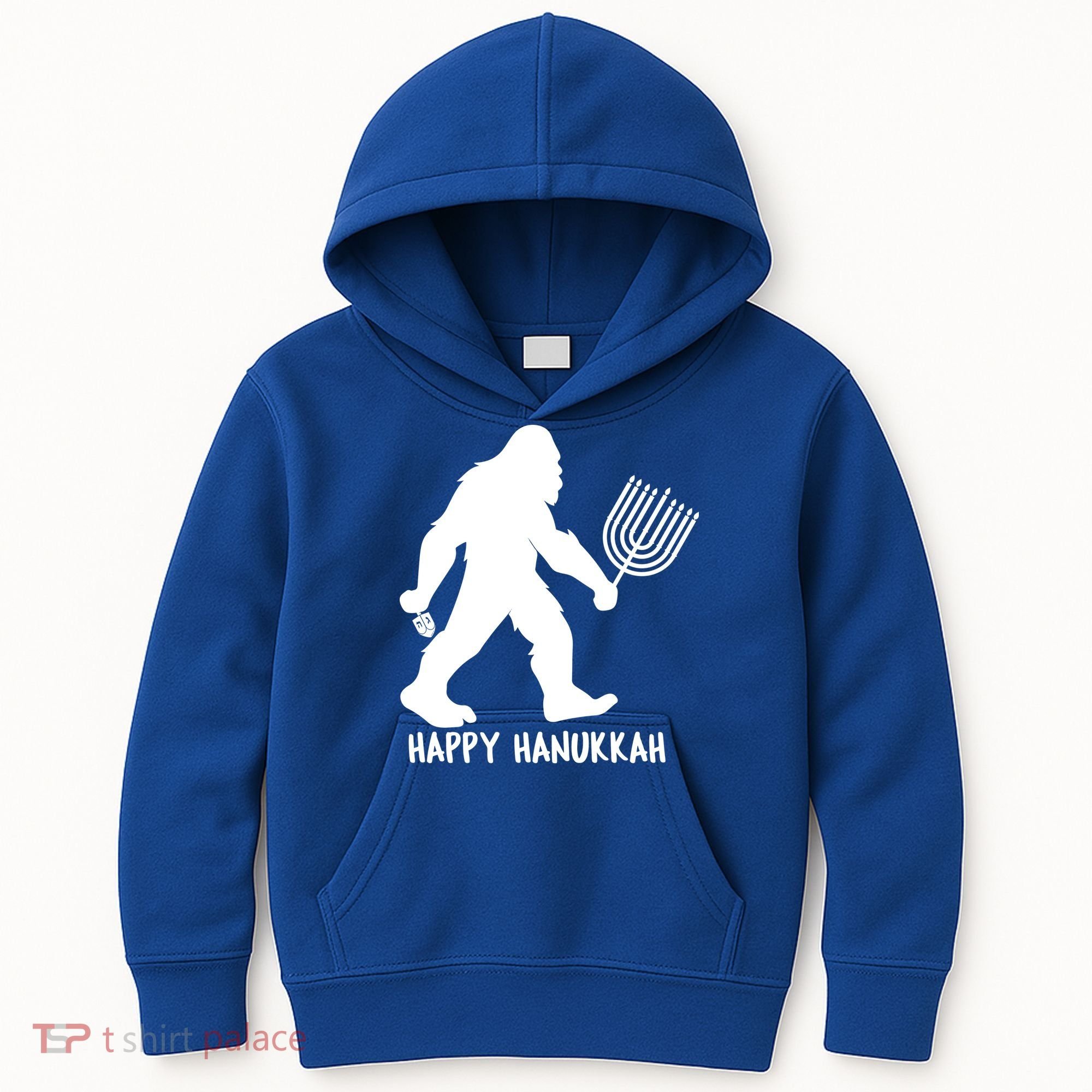 Happy Hanukkah Bigfoot Funny Gift Kids Hoodie