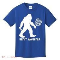 Happy Hanukkah Bigfoot Funny Gift Kids T-Shirt thumb 0