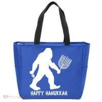 Happy Hanukkah Bigfoot Funny Gift Tote Bag thumb 0