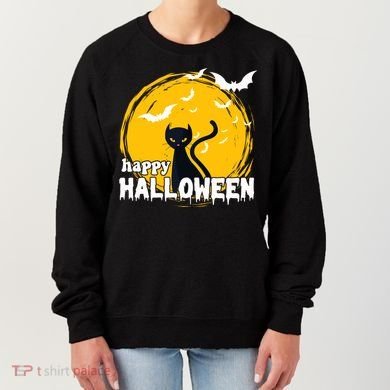 Happy Halloween Black Cat Spooky Women's Sweatshirt