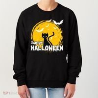 Happy Halloween Black Cat Spooky Women's Sweatshirt thumb 0