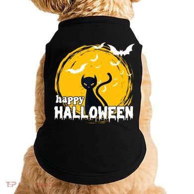 Happy Halloween Black Cat Spooky Doggie Tank