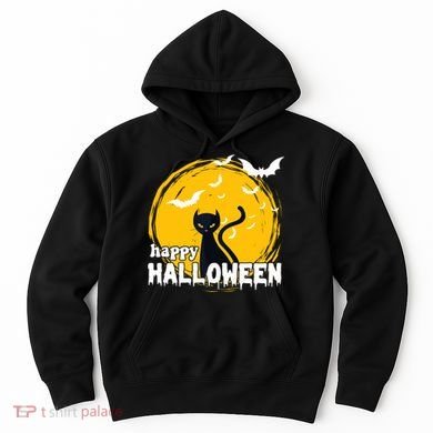 Happy Halloween Black Cat Spooky Hoodie