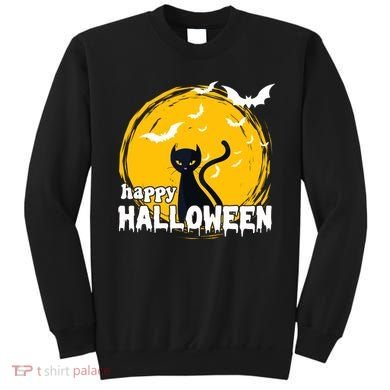 Happy Halloween Black Cat Spooky Sweatshirt