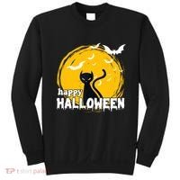 Happy Halloween Black Cat Spooky Sweatshirt thumb 0