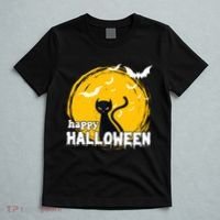 Happy Halloween Black Cat Spooky T-Shirt thumb 5