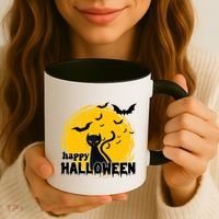 Happy Halloween Black Cat Spooky Coffee Mug thumb 3