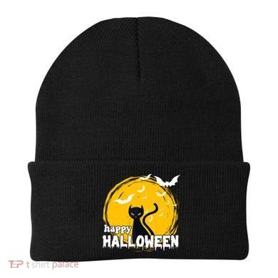 Happy Halloween Black Cat Spooky Beanie