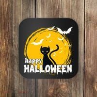 Happy Halloween Black Cat Spooky Coaster thumb 0