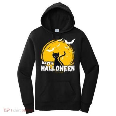 Happy Halloween Black Cat Spooky Women's Hoodie