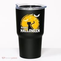 Happy Halloween Black Cat Spooky Tumbler thumb 0