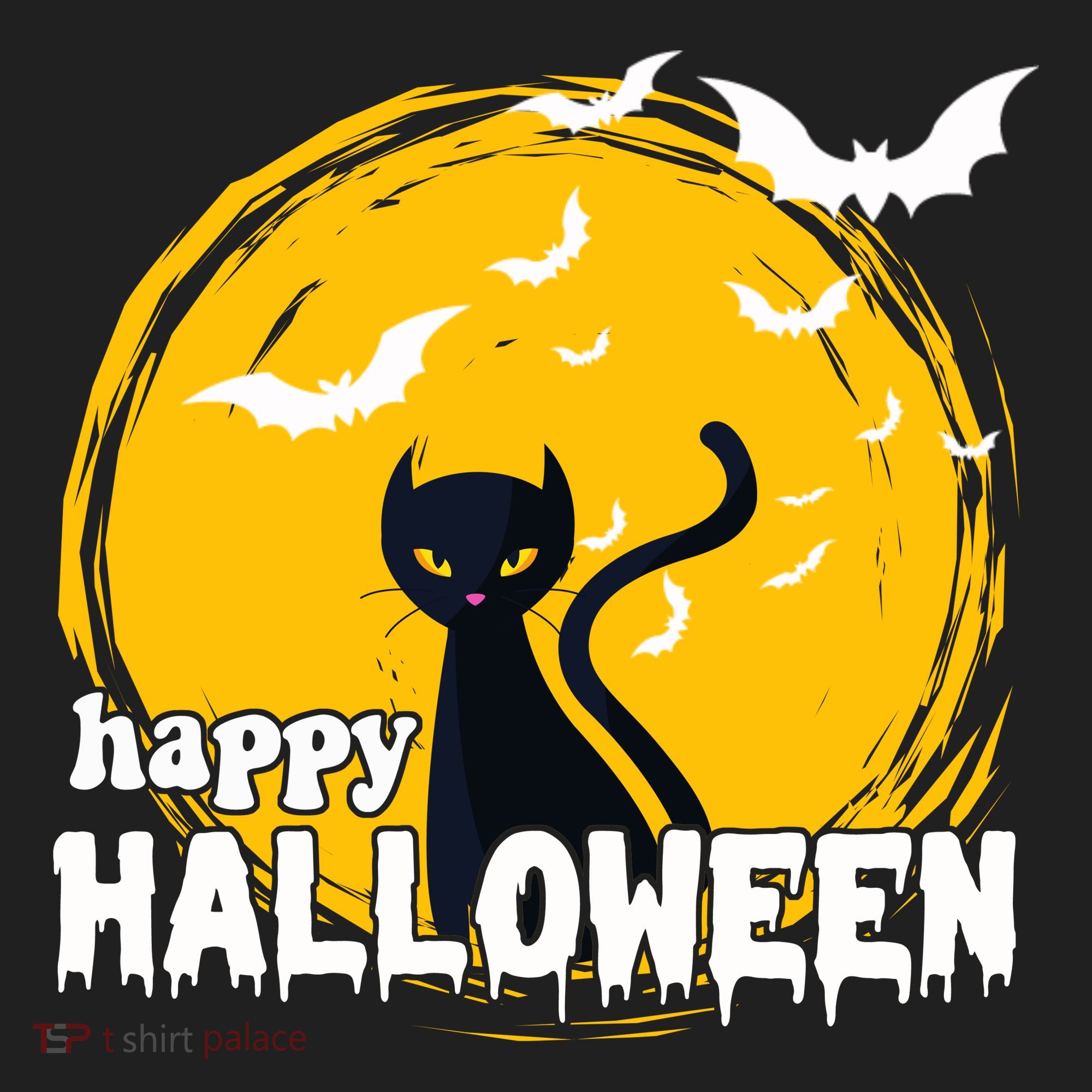 Happy Halloween Black Cat Spooky Tumbler