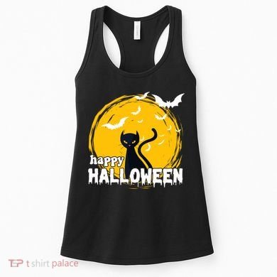 Happy Halloween Black Cat Spooky Women's Tank Top