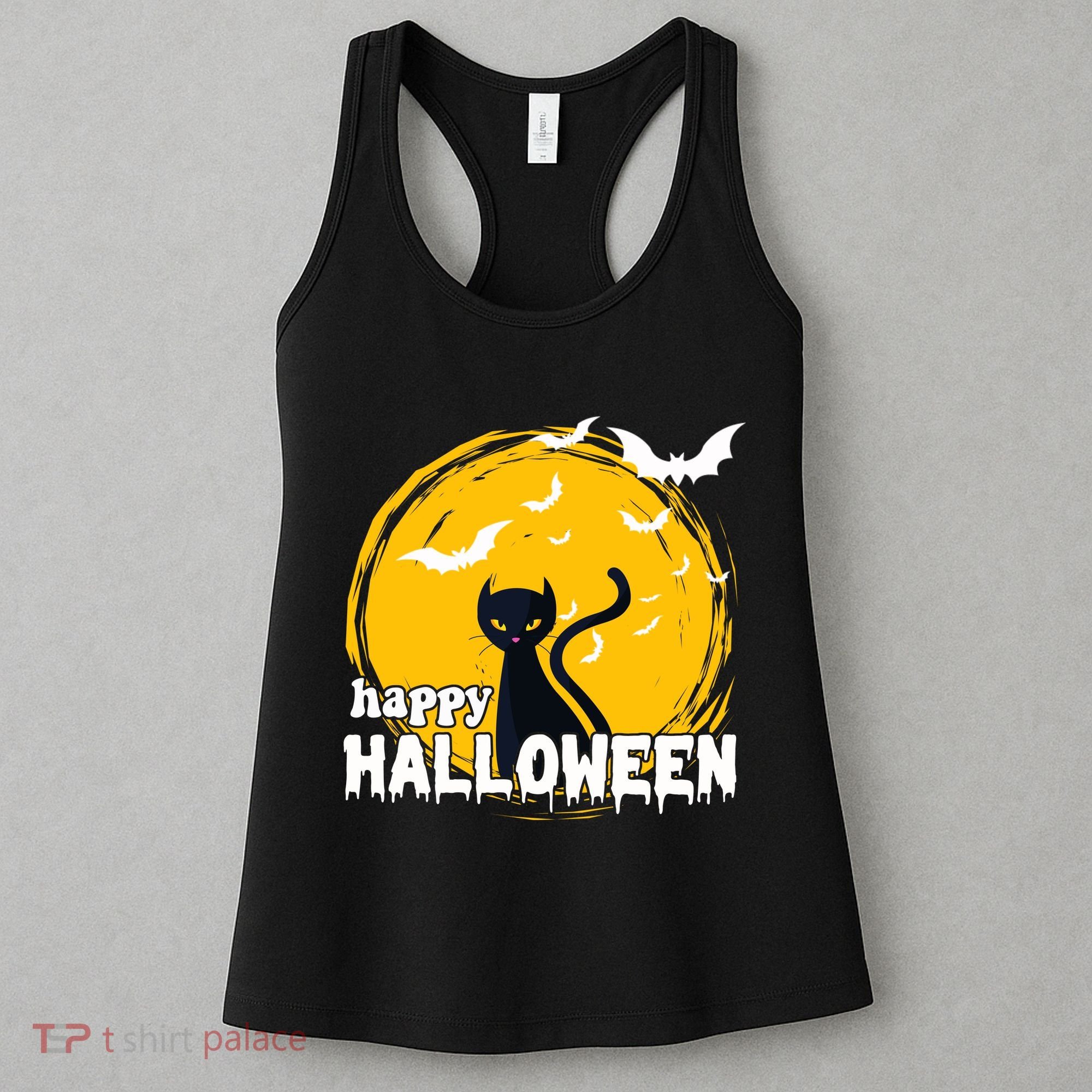 Happy Halloween Black Cat Spooky Women's Tank Top