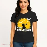 Happy Halloween Black Cat Spooky Women's T-Shirt thumb 4