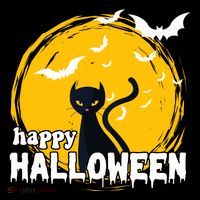 Happy Halloween Black Cat Spooky Women's T-Shirt thumb 6