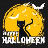 Happy Halloween Black Cat Spooky Kids Sweatshirt thumb 2