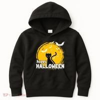 Happy Halloween Black Cat Spooky Kids Hoodie thumb 0
