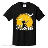 Happy Halloween Black Cat Spooky Kids T-Shirt thumb 0