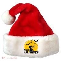Happy Halloween Black Cat Spooky Santa Hat thumb 0