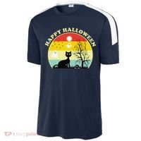 Happy Halloween Black Cat Retro Sunset Sport-Tek Competitor United Soccer Jersey thumb 2