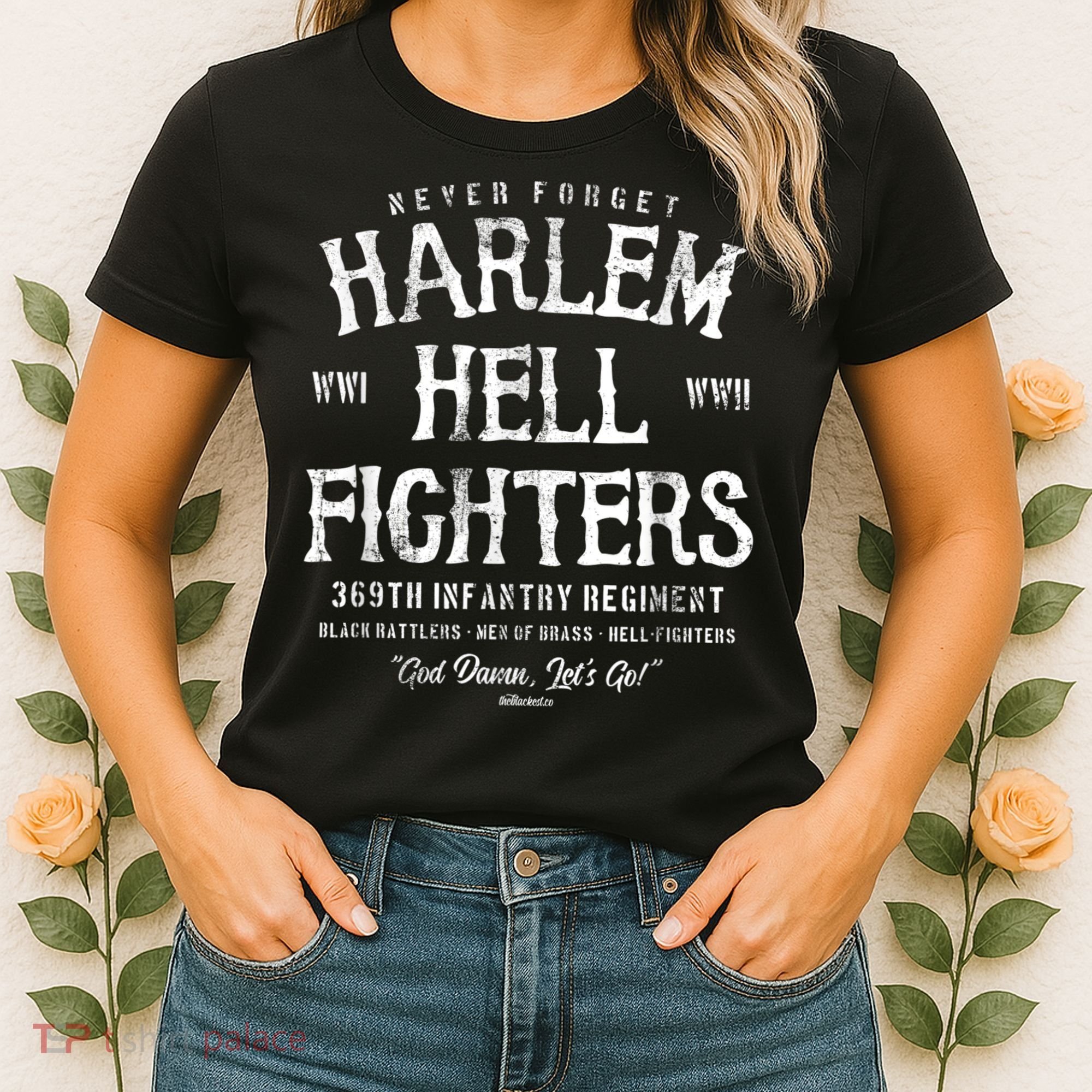 Harlem Hellfighters Black Military History Soldiers WWI WWII Women's T-Shirt