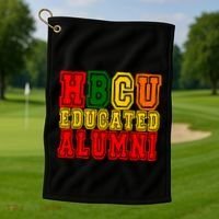 Hbcu Historically Black College Educated Alumni Cool Gift Golf Towel thumb 1