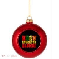 Hbcu Historically Black College Educated Alumni Cool Gift Plastic Christmas Ball Ornament thumb 0