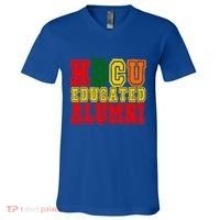 Hbcu Historically Black College Educated Alumni Cool Gift V-Neck T-Shirt thumb 0