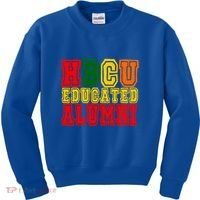 Hbcu Historically Black College Educated Alumni Cool Gift Kids Sweatshirt thumb 0