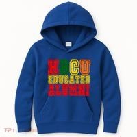 Hbcu Historically Black College Educated Alumni Cool Gift Kids Hoodie thumb 0