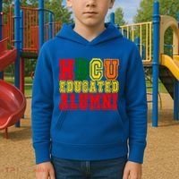 Hbcu Historically Black College Educated Alumni Cool Gift Kids Hoodie thumb 2