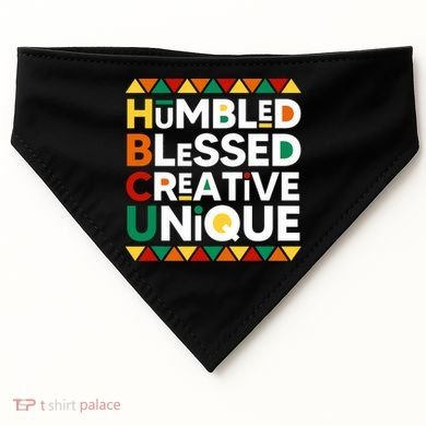 Hbcu Humbled Blessed Creative Unique Historical Black USA-Made Doggie Bandana