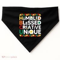 Hbcu Humbled Blessed Creative Unique Historical Black USA-Made Doggie Bandana thumb 0