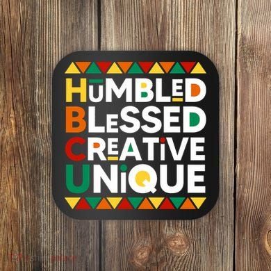 Hbcu Humbled Blessed Creative Unique Historical Black Coaster