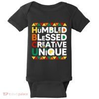 Hbcu Humbled Blessed Creative Unique Historical Black Baby Bodysuit thumb 0