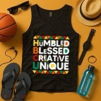 Hbcu Humbled Blessed Creative Unique Historical Black Tank Top thumb 4